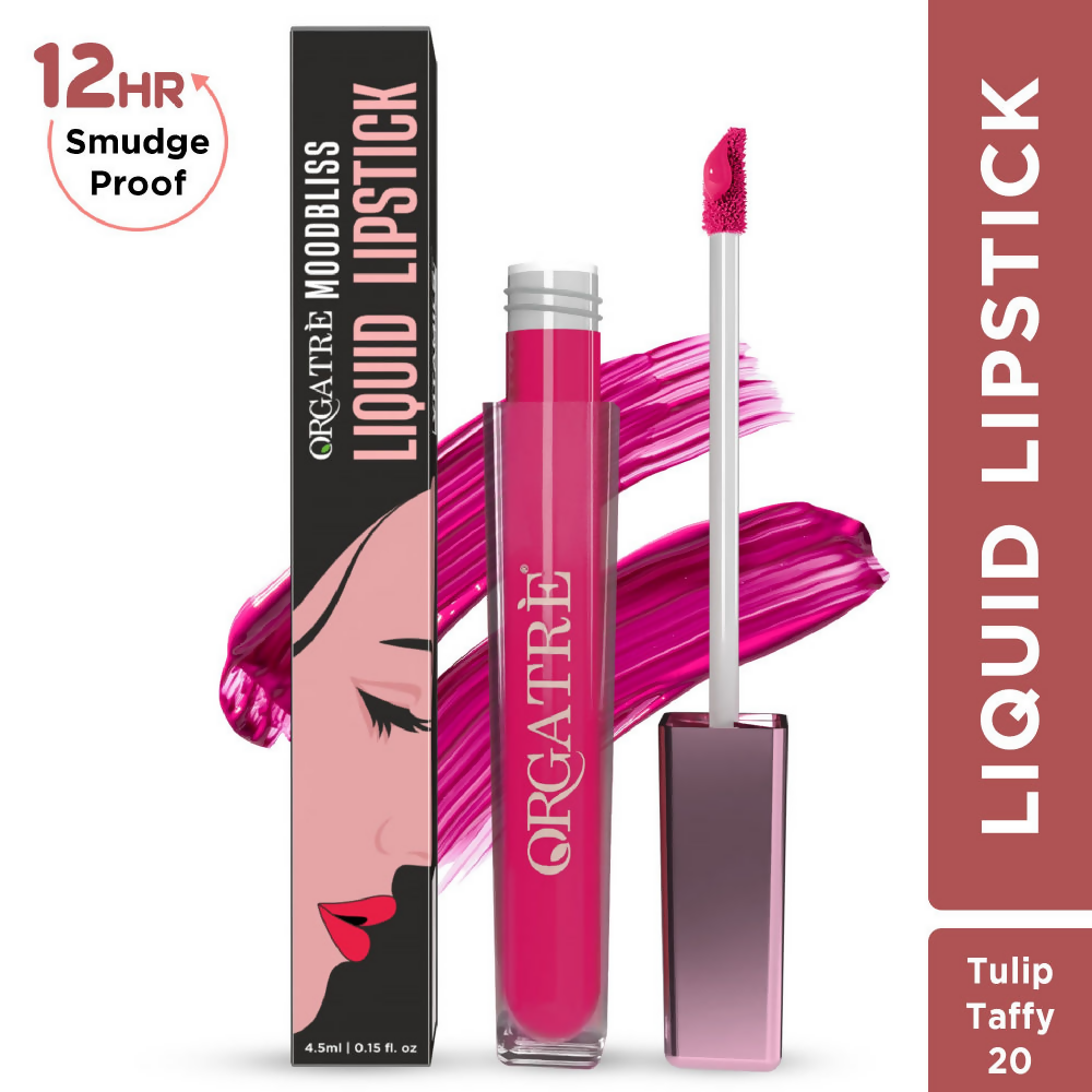 Orgatre Moodbliss Waterproof Glossy Liquid Lipstick - Tulip Taffy | Grocsy