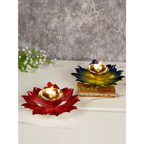CraftVatika Kamal Diya Deepak Lotus Brass Diyas Oil Lamp Pooja | Grocsy