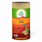 Organic India Tulsi Ginger Tea Tin | Grocsy