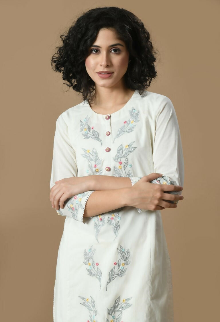 Joban Fashion White Cotton Kurta Set | Grocsy
