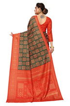 Vamika Red Printed Art Silk Saree | Grocsy