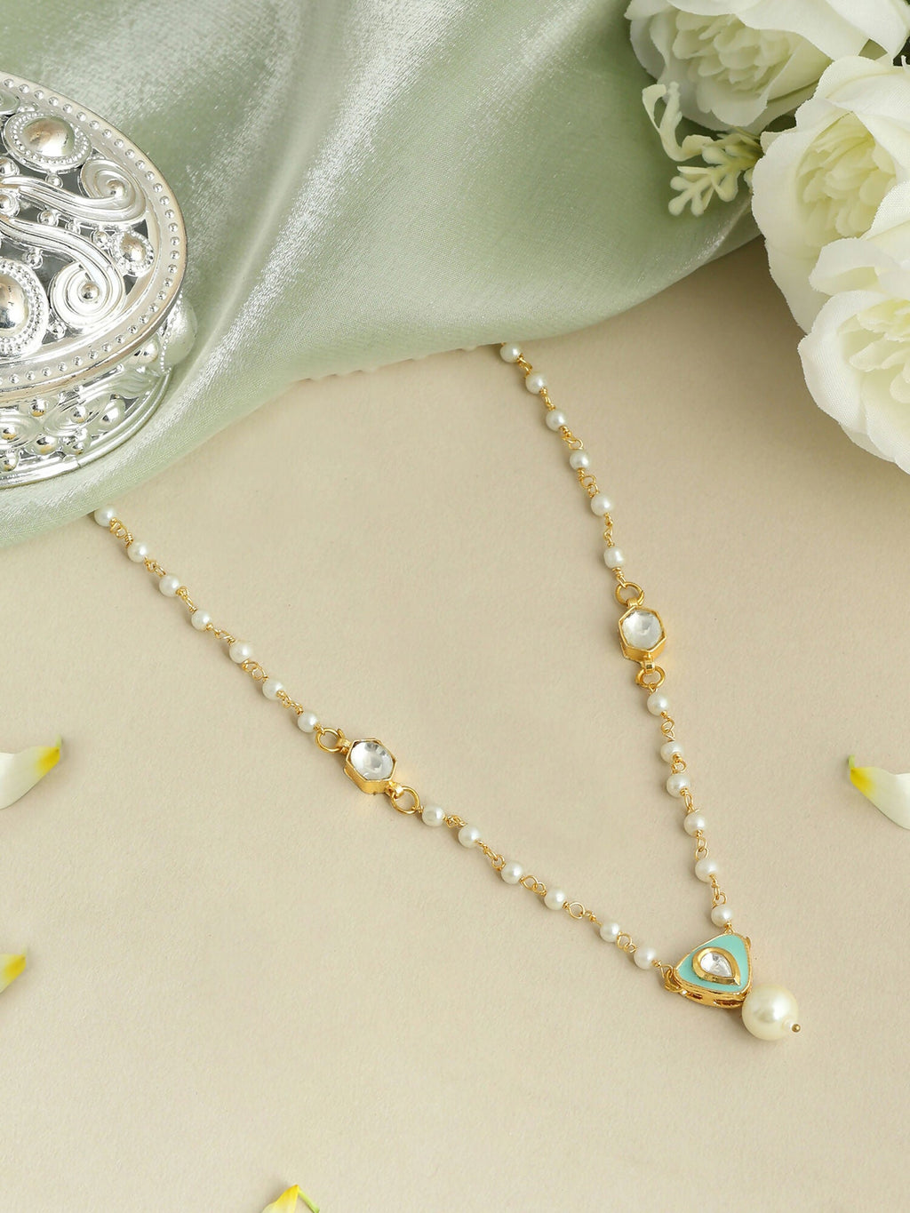 Ruby Raang Sheesh Mahal Necklace | Grocsy