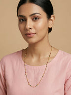 NVR Women Gold Plated Artificial Beads Chain | Grocsy