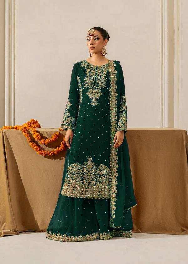 Lehenga Mart Designer Plazzo Suit For Women-Green | Grocsy