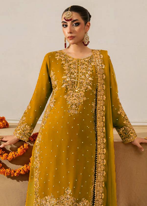 Lehenga Mart Designer Plazzo Suit For Women-Mustard | Grocsy