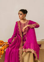Prazu Fashion Pink Georgette Sequin With Rivet Moti Palazzo Suit | Grocsy