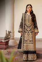 Prazu Fashion Black Georgette Chinestich Designer Palazzo Suit | Grocsy