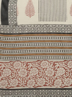 Yufta Women Beige And Rust Printed Kurta with Trouser & With Dupatta | Grocsy
