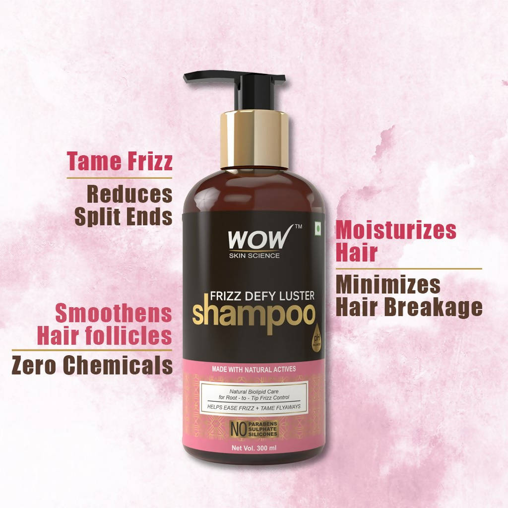Wow Skin Science Frizz Defy Luster Shampoo | Grocsy
