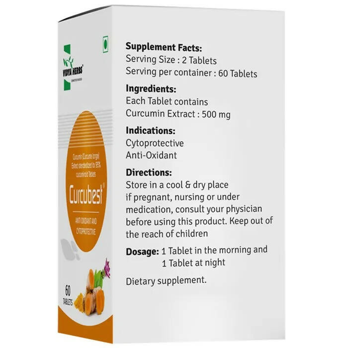 Vidya Herbs Curcubest Tablet | Grocsy