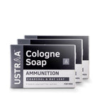 Ustraa Ammunition Cologne Soap with Charcoal & Bay Leaf | Grocsy