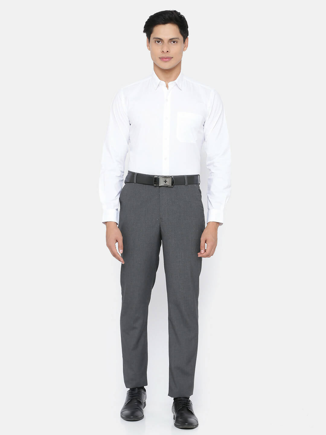 Ramraj Cotton Mens Full Sleeve Formal 100 % Cotton White Shirt | Grocsy