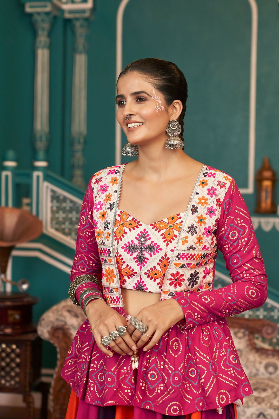 AI Fashion Multi Color Viscose Rayon Designer Navratri Lehenga Choli Collection | Grocsy