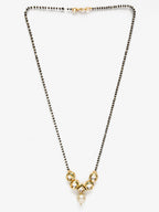 Black White Kundan Studded Mangalsutra - Ruby Raang | Grocsy