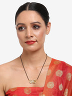 Gold-Polished Kundan Mangalsutra - Ruby Raang | Grocsy