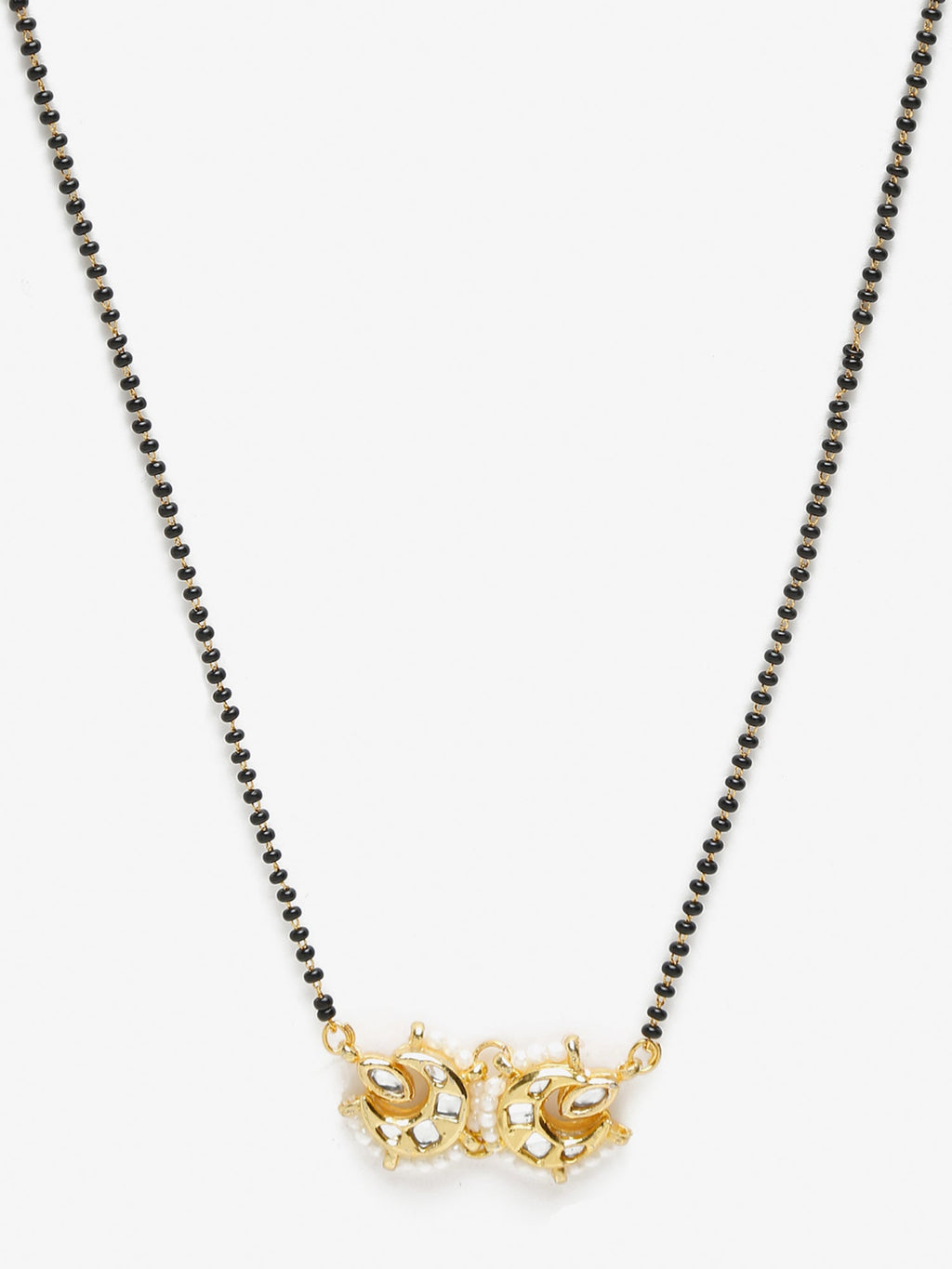 Gold-Polished Kundan Mangalsutra - Ruby Raang | Grocsy