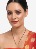 Black Gold-Toned Kundan Mangalsutra With Studs - Ruby Raang | Grocsy
