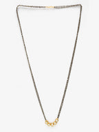 Black Gold-Polished Beaded White Kundan Studded Mangalsutra - Ruby Raang | Grocsy