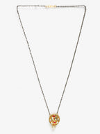 Gold-Polished Black Beaded White Kundan Studded Mangalsutra - Ruby Raang | Grocsy