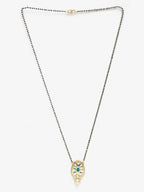 Black Gold-Polished Kundan Mangalsutra - Ruby Raang | Grocsy