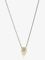 Black Gold-Polished Kundan Mangalsutra - Ruby Raang | Grocsy