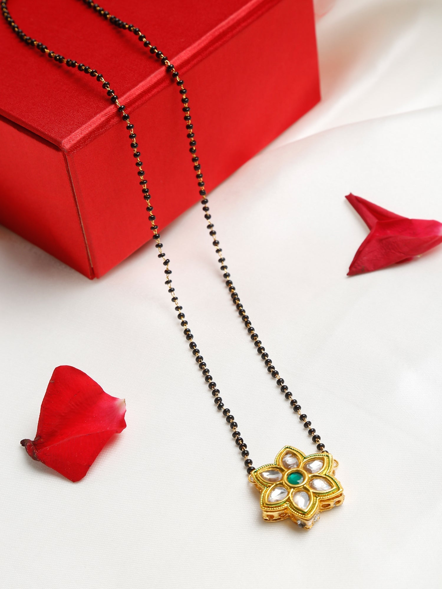 Women's Kundan Mangalsutra - Ruby Raang | Grocsy