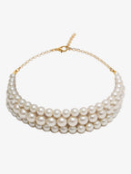 Gold-Toned White Gold-Polished Handcrafted Necklace - Ruby Raang | Grocsy