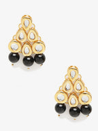 Black Contemporary Drop Earrings - Ruby Raang | Grocsy
