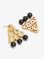 Black Contemporary Drop Earrings - Ruby Raang | Grocsy