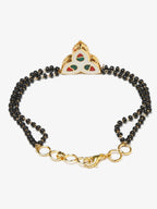 Women's Black Kundan Mangalsutra Bracelet - Ruby Raang | Grocsy
