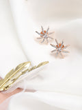 Rose Gold Contemporary Drop Earrings - Ruby Raang