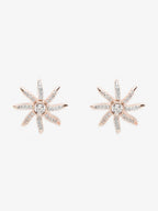 Rose Gold Contemporary Drop Earrings - Ruby Raang