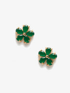 Green Contemporary Studs Earrings - Ruby Raang | Grocsy