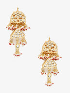 Gold-Toned Contemporary Chandbalis Earrings - Ruby Raang | Grocsy
