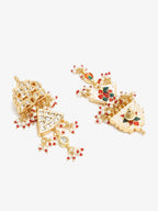 Gold-Toned Contemporary Chandbalis Earrings - Ruby Raang | Grocsy