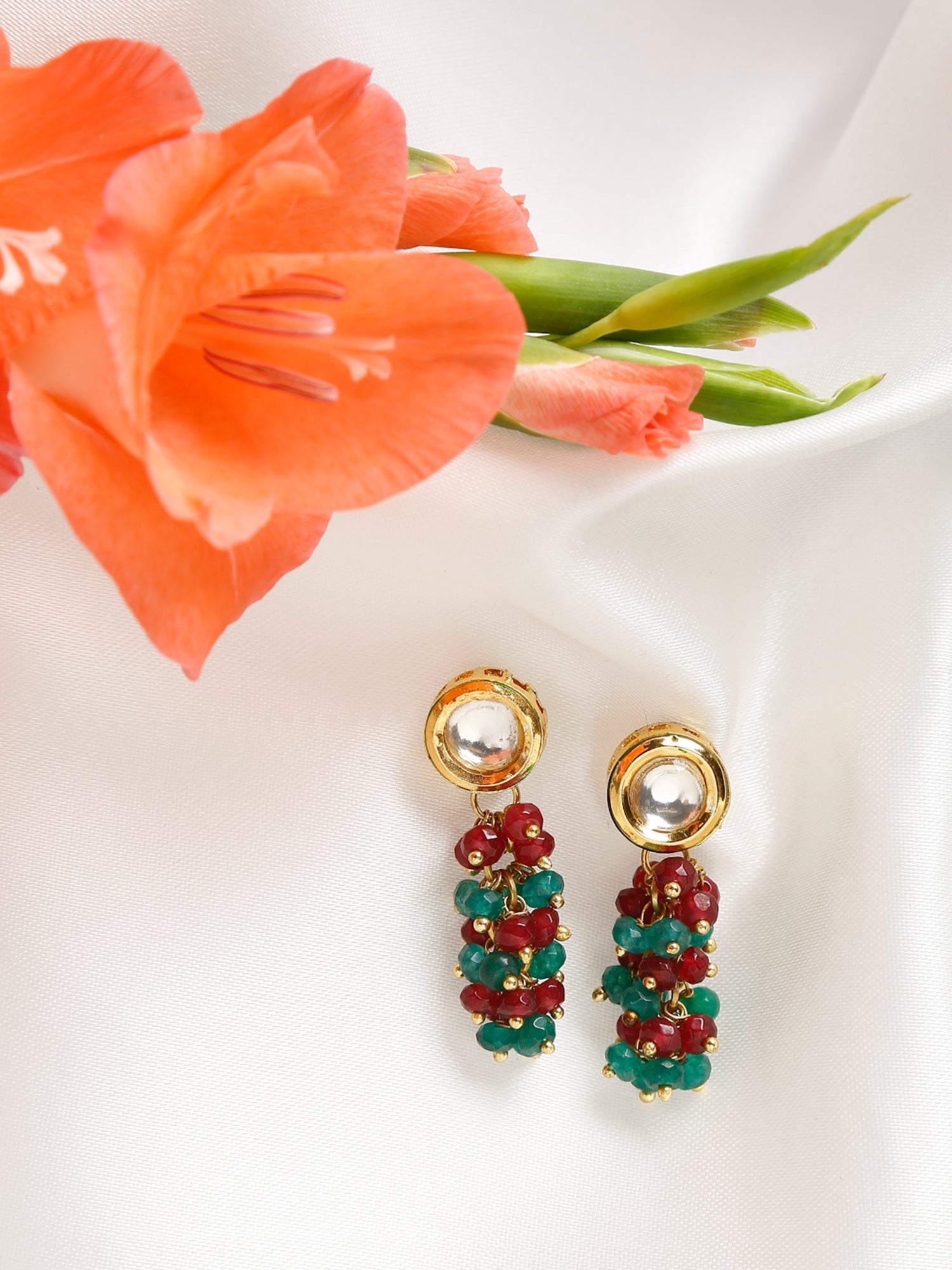 Multicoloured Contemporary Drop Earrings - Ruby Raang