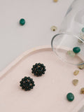 Green Contemporary Studs Earrings - Ruby Raang | Grocsy