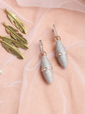 Rose Gold-Polished Silver-Toned Contemporary Drop Earrings - Ruby Raang | Grocsy