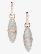 Rose Gold-Polished Silver-Toned Contemporary Drop Earrings - Ruby Raang | Grocsy