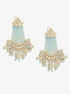 Blue Contemporary Drop Earrings - Ruby Raang | Grocsy