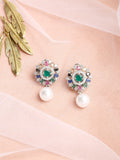Multicoloured Floral Drop Earrings - Ruby Raang | Grocsy