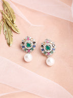 Multicoloured Floral Drop Earrings - Ruby Raang | Grocsy