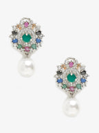 Multicoloured Floral Drop Earrings - Ruby Raang | Grocsy