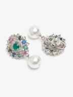 Multicoloured Floral Drop Earrings - Ruby Raang | Grocsy