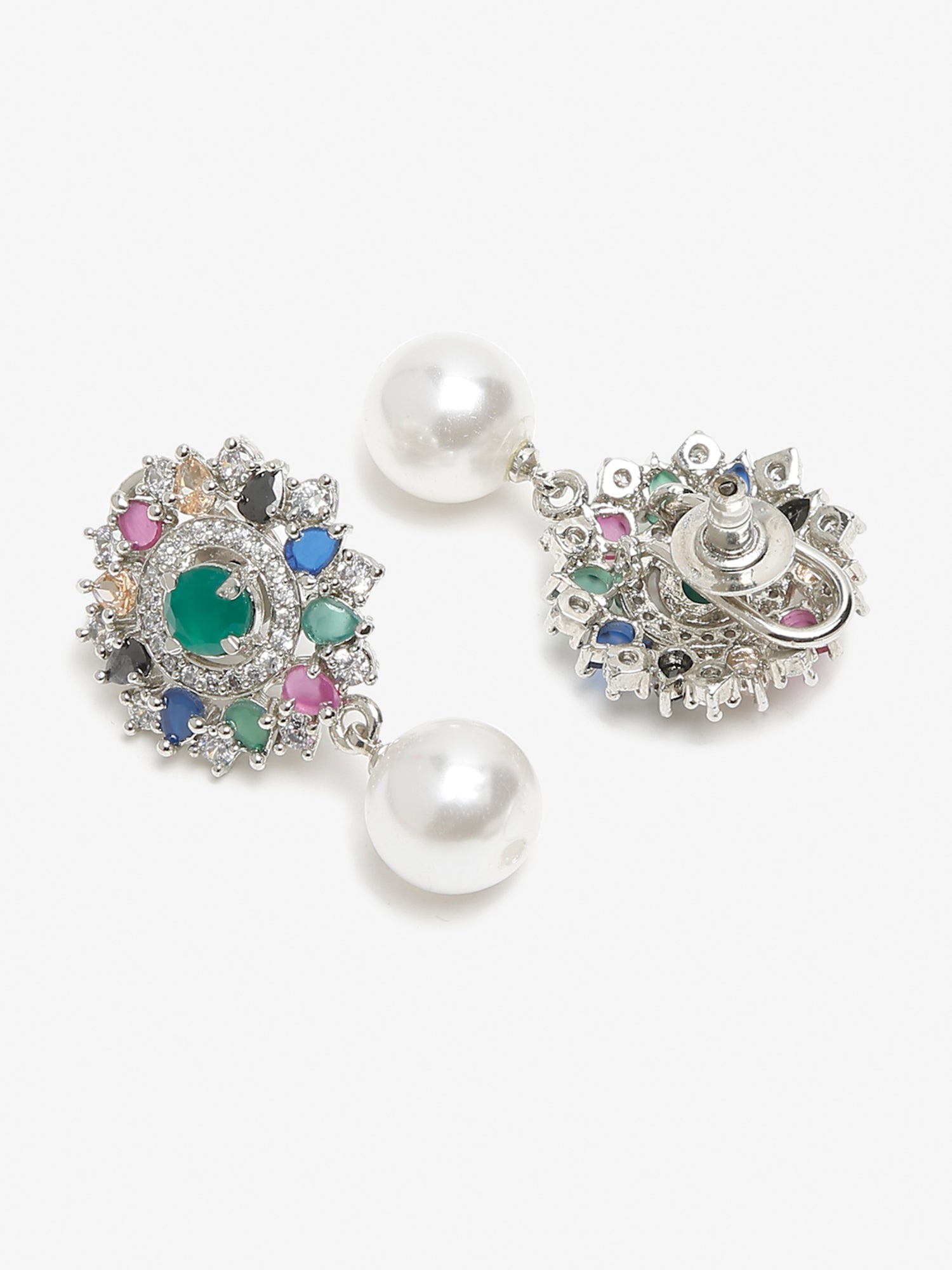 Multicoloured Floral Drop Earrings - Ruby Raang | Grocsy