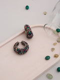 Multicoloured Contemporary Hoop Earrings - Ruby Raang | Grocsy