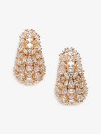 Rose Gold Contemporary Hoop Earrings - Ruby Raang | Grocsy