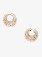 Rose Gold Contemporary Hoop Earrings - Ruby Raang | Grocsy