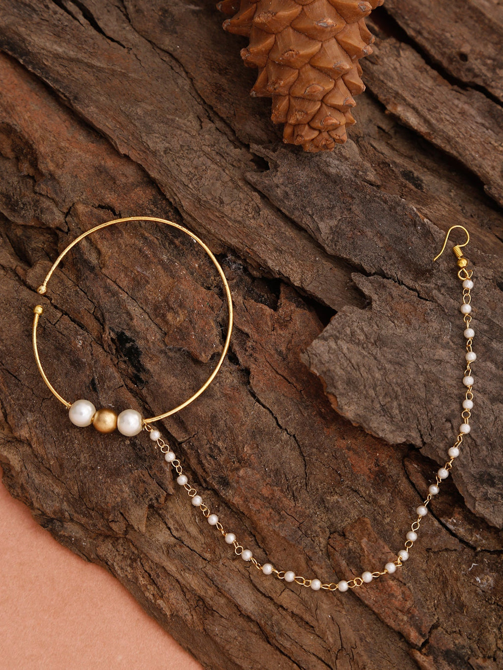 Women's Pearl Nose Ring - Ruby Raang | Grocsy