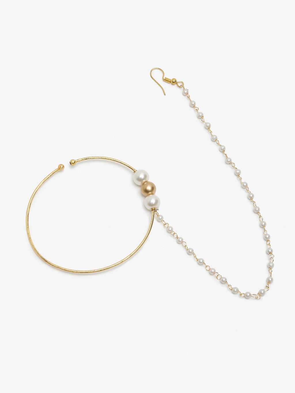 Women's Pearl Nose Ring - Ruby Raang | Grocsy